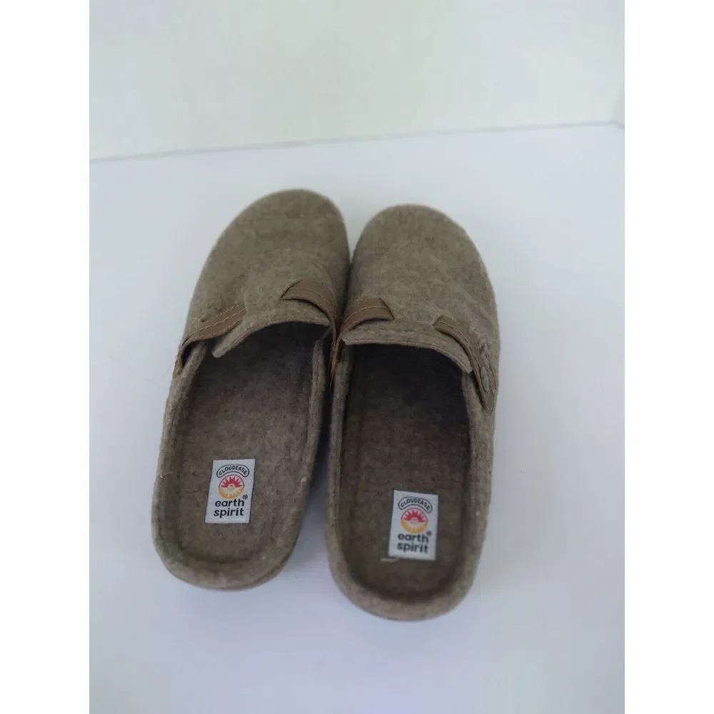 Earth‎ Lodge Cozy Wool Felt Clogs Indoor Outdoor Slip-On House Slippers